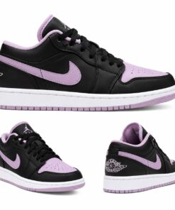 Jordan 1 Low SE Black Iced Lilac (GS)