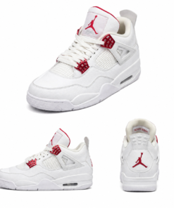 JORDAN 4 RETRO WHITE METALLIC RED