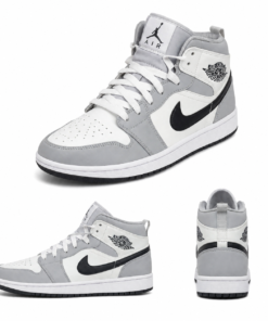 JORDAN 1 MID LIGHT SMOKE GREY