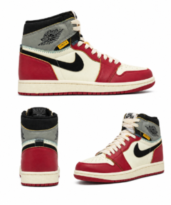 JORDAN 1 HI GRY/W/RED